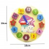 Wooden Building Blocks Digital Geometry Clock Toy Children Educational Toy Kids Gift