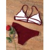 Padded Cross Back 2 Pieces Bikini Swimwear