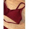 Padded Cross Back 2 Pieces Bikini Swimwear