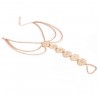SL130 Stylish Simple Metal Texture Carved Disc Beach Tassel Anklet