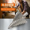 BluShine 6-60mm Large HSS Spiral Groove Step Drill Cone Drill Bit Hole Cutter