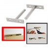 4pcs 10mm x 102mm Metal Hidden Concealed Invisible Shelf Support - 4inchHardened - Low Profile Blind Mounts for wall Shelving Bracket