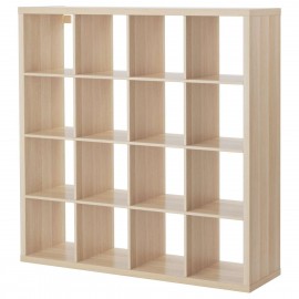 Kallax Shelving Unit White Stained Oak Effect 147X147 Cm