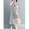 Vintage Print Plaid Short Sleeve Wide Leg Jumpsuit