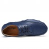 Men Hollow Out Breathable Soft Sole Lace Up Leather Casual Shoes