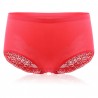 Sexy Hip Lifting Lace Back Seamfree Ice Silk Mid Waist Panties
