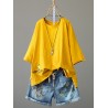 Cartoon Yellow Duck Print Casual Cute T-Shirt