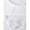 Casual Hollow Out Rib Knit Cuff Long Sleeve Knitting Sweater