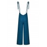 Straps Solid Color Wide Legs Holiday Jumpsuit