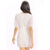 Women Sexy V-neck Short Sleeve Bow Knot Jumpsuit