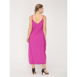 Spaghetti Strap Pocket V-neck Casual Dresses
