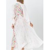 Bohemian Print Deep V Neck Maxi Dress