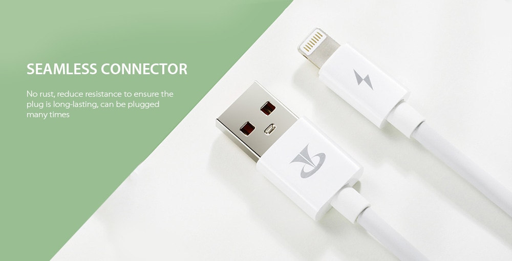 Teclast F12 High Elastic Anti-freeze Environmental Protection TPE Data Charging Cable- White 8 PIN Teclast F12 High Elastic Anti-freeze Environmental Protection TPE Data Charging Cable- White 8 PIN