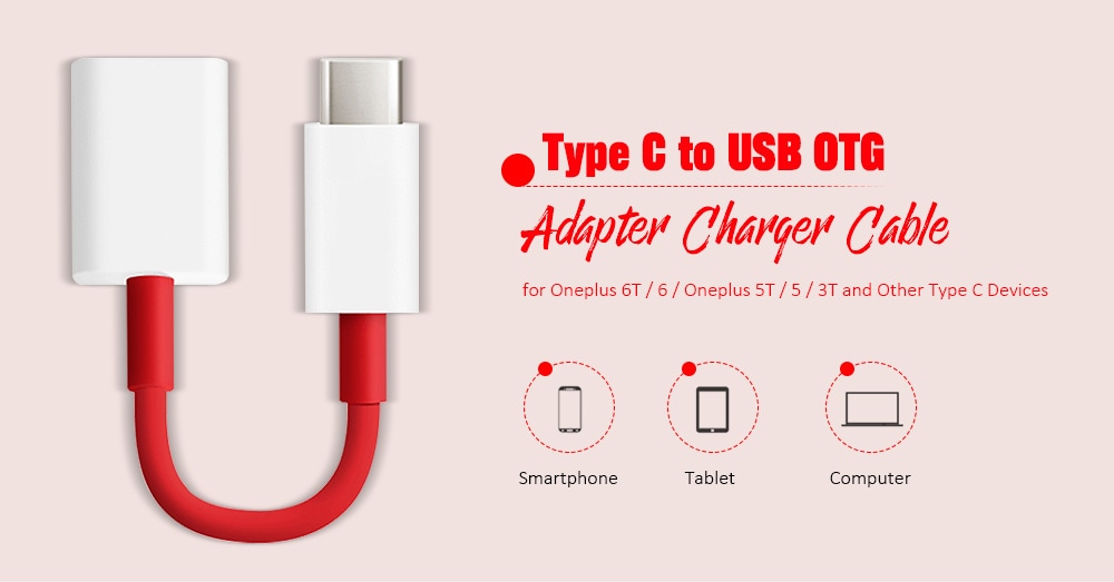 Type C to USB OTG Adapter Charger Cable for Oneplus 6T / 6 / Oneplus 5T / 5 / 3T- Multi-A Type C to USB OTG Adapter Charger Cable for Oneplus 6T / 6 / Oneplus 5T / 5 / 3T- Multi-A