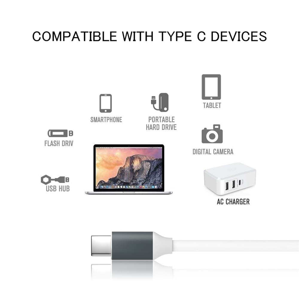 USB 3.1 USB-C Gen 2 E-Marker with 4K Video 20V/5A 85W PD 10 Gbps Data Cable- White 0.5M USB 3.1 USB-C Gen 2 E-Marker with 4K Video 20V/5A 85W PD 10 Gbps Data Cable- White 0.5M