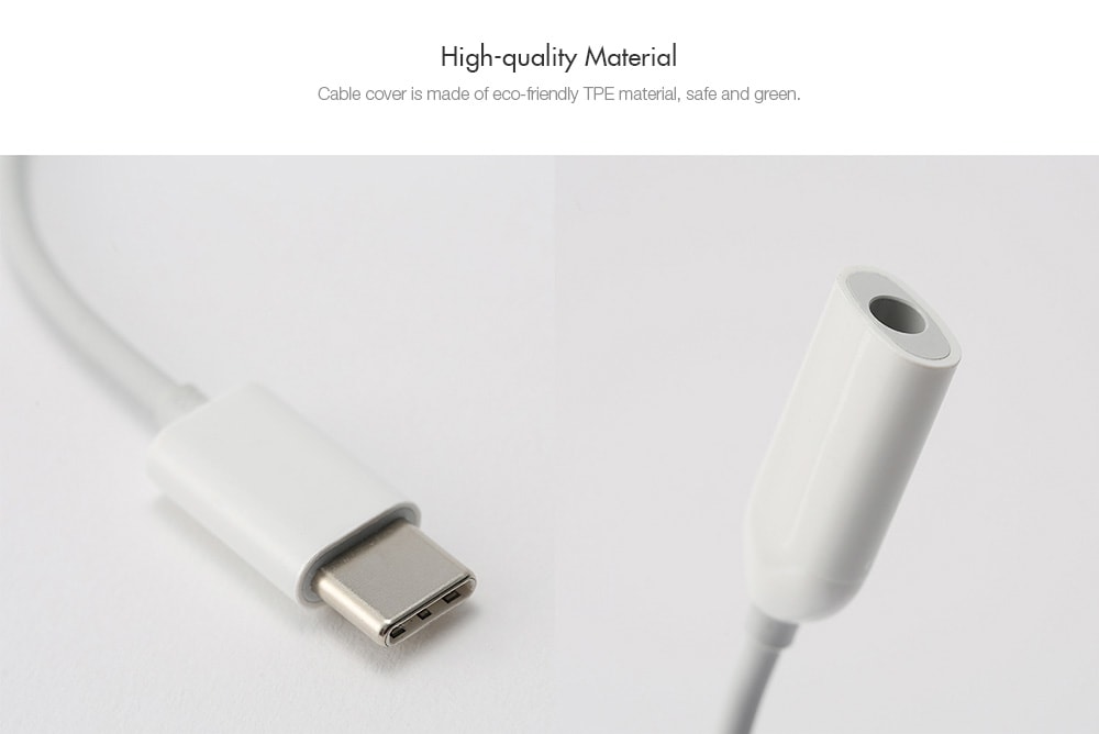 Original Xiaomi Type-C USB to 3.5mm Audio Cable for Xiaomi Note 7 / Oneplus 6 / Samsung Galaxy S9 Note 8 9- White Original Xiaomi Type-C USB to 3.5mm Audio Cable for Xiaomi Note 7 / Oneplus 6 / Samsung Galaxy S9 Note 8 9- White