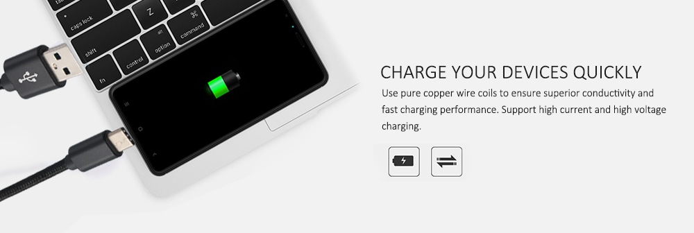 USB Type C Fast Charger Cable Type-C USB Charger Cable- Celeste USB Type C Fast Charger Cable Type-C USB Charger Cable- Celeste
