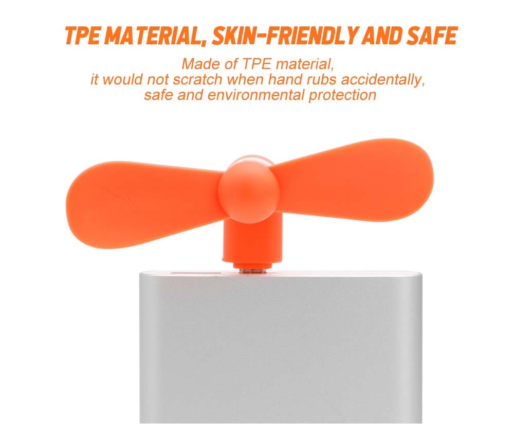 TPE Portable Micro USB Mobile Phone Mini Fan- Black TPE Portable Micro USB Mobile Phone Mini Fan- Black