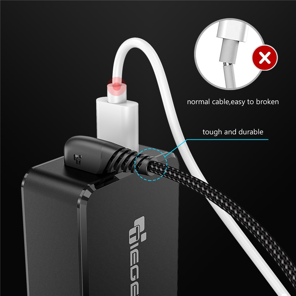 TIEGEM 90 degree USB Type C Cable 2A USB-C Cable Type-C Fast Charging Cord- Twilight Black 30CM TIEGEM 90 degree USB Type C Cable 2A USB-C Cable Type-C Fast Charging Cord- Twilight Black 30CM