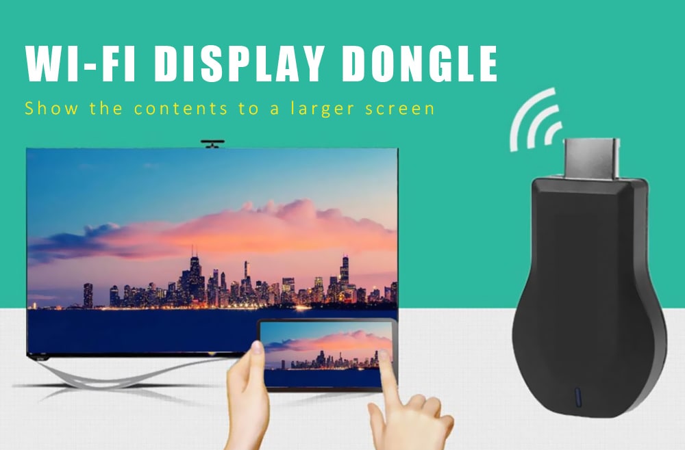 Wireless Wi-Fi Display Dongle 1080P HDMI TV Stick Screen Mirroring- Black Wireless Wi-Fi Display Dongle 1080P HDMI TV Stick Screen Mirroring- Black