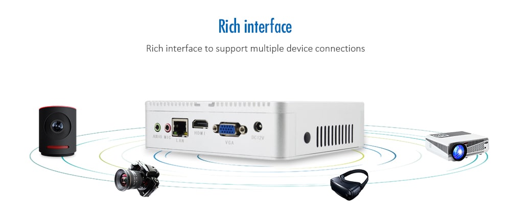 SHARERDP X5350M Intel Core i3 - 5005U Mini Home PC- Silver Barebone SHARERDP X5350M Intel Core i3 - 5005U Mini Home PC- Silver Barebone