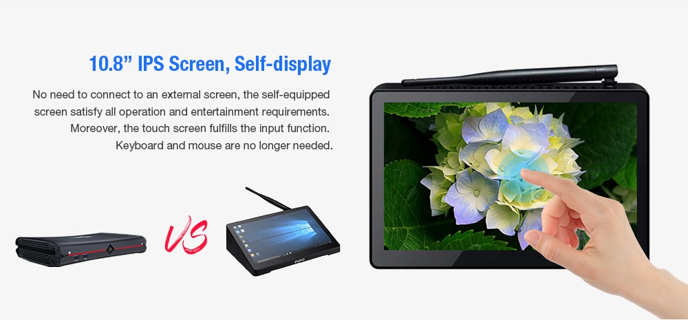 PIPO X10 Pro 10.8 inch Mini PC 1920 x 12800 IPS Screen Intel Cherry Trail Z8350 Intel HD Graphics 400 2GB DDR3 + 32GB ROM 2.4GHz WiFi 1000Mbps USB3.0 BT4.0 Windows10 Support 4K- Black EU Plug PIPO X10 Pro 10.8 inch Mini PC 1920 x 12800 IPS Screen Intel Cherry Trail Z8350 Intel HD Graphics 400 2GB DDR3 + 32GB ROM 2.4GHz WiFi 1000Mbps USB3.0 BT4.0 Windows10 Support 4K- Black EU Plug