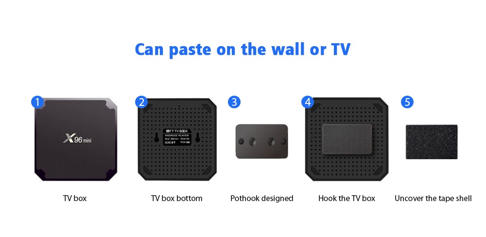 X96 mini Amlogic S905W Android 7.1.2 TV Box 4K VP9 H.265- UK Plug 1GB RAM + 8GB ROM X96 mini Amlogic S905W Android 7.1.2 TV Box 4K VP9 H.265- UK Plug 1GB RAM + 8GB ROM