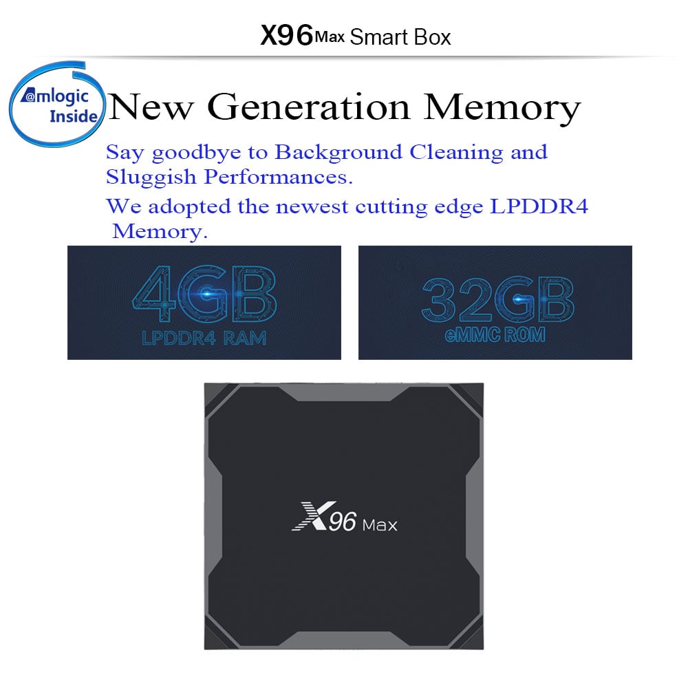 X96 MAX TV Box Amlogic S905X2 / Android 8.1 / USB3.0 / VP9- Black 2GB DDR4+16GB ROM UK PLUG X96 MAX TV Box Amlogic S905X2 / Android 8.1 / USB3.0 / VP9- Black 2GB DDR4+16GB ROM UK PLUG