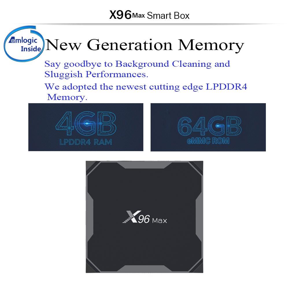 X96 MAX TV Box Amlogic S905X2 / Android 8.1 / USB3.0 / VP9- Black 2GB DDR4+16GB ROM UK PLUG X96 MAX TV Box Amlogic S905X2 / Android 8.1 / USB3.0 / VP9- Black 2GB DDR4+16GB ROM UK PLUG