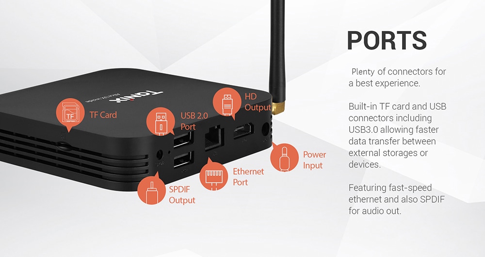 Tanix TX6 - A TV Box Allwinner H6 / Dual-antenna / Android 9.0 / USB3.0 + 2 x USB 2.0 / 2.4G WiFi / Support 6K H.265- Black 2GB RAM + 16GB ROM EU Plug Tanix TX6 - A TV Box Allwinner H6 / Dual-antenna / Android 9.0 / USB3.0 + 2 x USB 2.0 / 2.4G WiFi / Support 6K H.265- Black 2GB RAM + 16GB ROM EU Plug