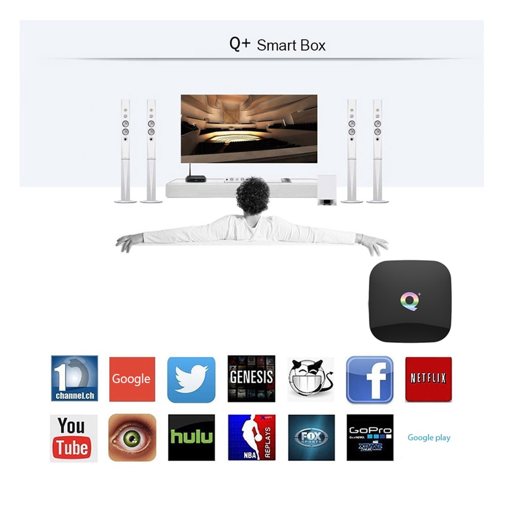 Q + Smart TV Box with Power Certification Allwinner H6 / Android 9.0- Black 4GB RAM+32GB ROM UK Plug Q + Smart TV Box with Power Certification Allwinner H6 / Android 9.0- Black 4GB RAM+32GB ROM UK Plug
