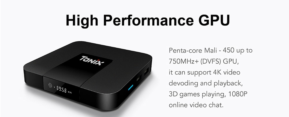 Tanix TX3 Mini TV Box S905W 2.4GHz WiFi Android 7.1 Support 4K- US Plug 1GB RAM + 8GB ROM Tanix TX3 Mini TV Box S905W 2.4GHz WiFi Android 7.1 Support 4K- US Plug 1GB RAM + 8GB ROM