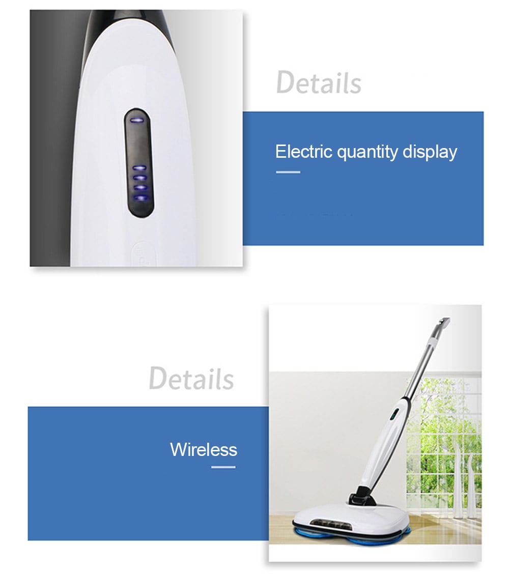 Wireless Electric Mopping Machine Rotation Water Spraying Household Automatic Sweeper- White Chinese Plug Wireless Electric Mopping Machine Rotation Water Spraying Household Automatic Sweeper- White Chinese Plug