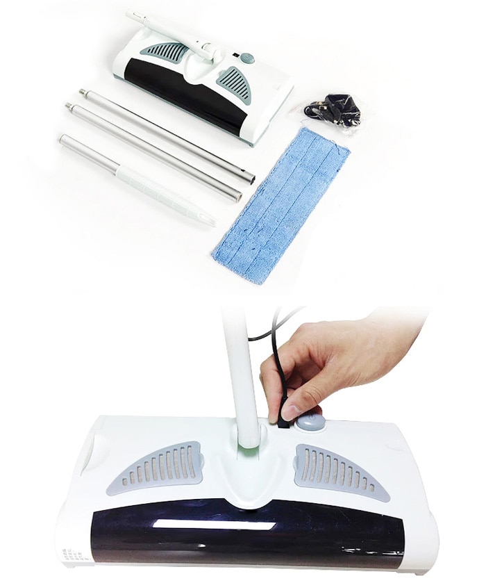 W - S018 2 in 1 Swivel Cordless Electric Robot Cleaner Drag Sweeping All-in-one Machine Automatic Mop- Milk white Chinese Plug W - S018 2 in 1 Swivel Cordless Electric Robot Cleaner Drag Sweeping All-in-one Machine Automatic Mop- Milk white Chinese Plug
