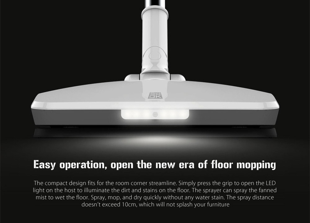 SWDK Handheld Wireless Electric Mop Machine with LED Light- White SWDK Handheld Wireless Electric Mop Machine with LED Light- White
