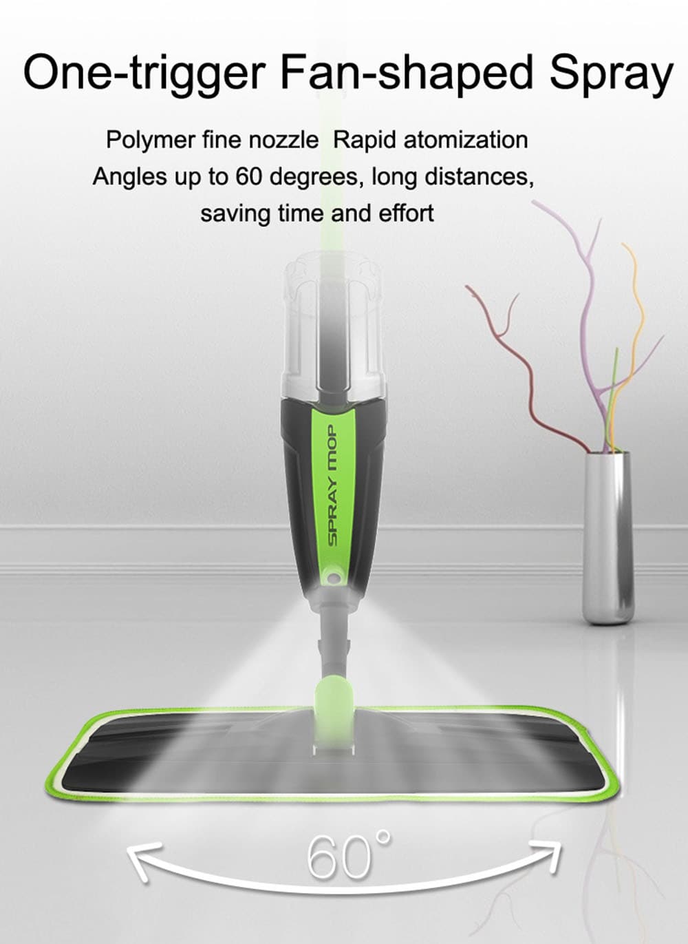 Pooda TB100 Spray Mop- Yellow Green Pooda TB100 Spray Mop- Yellow Green