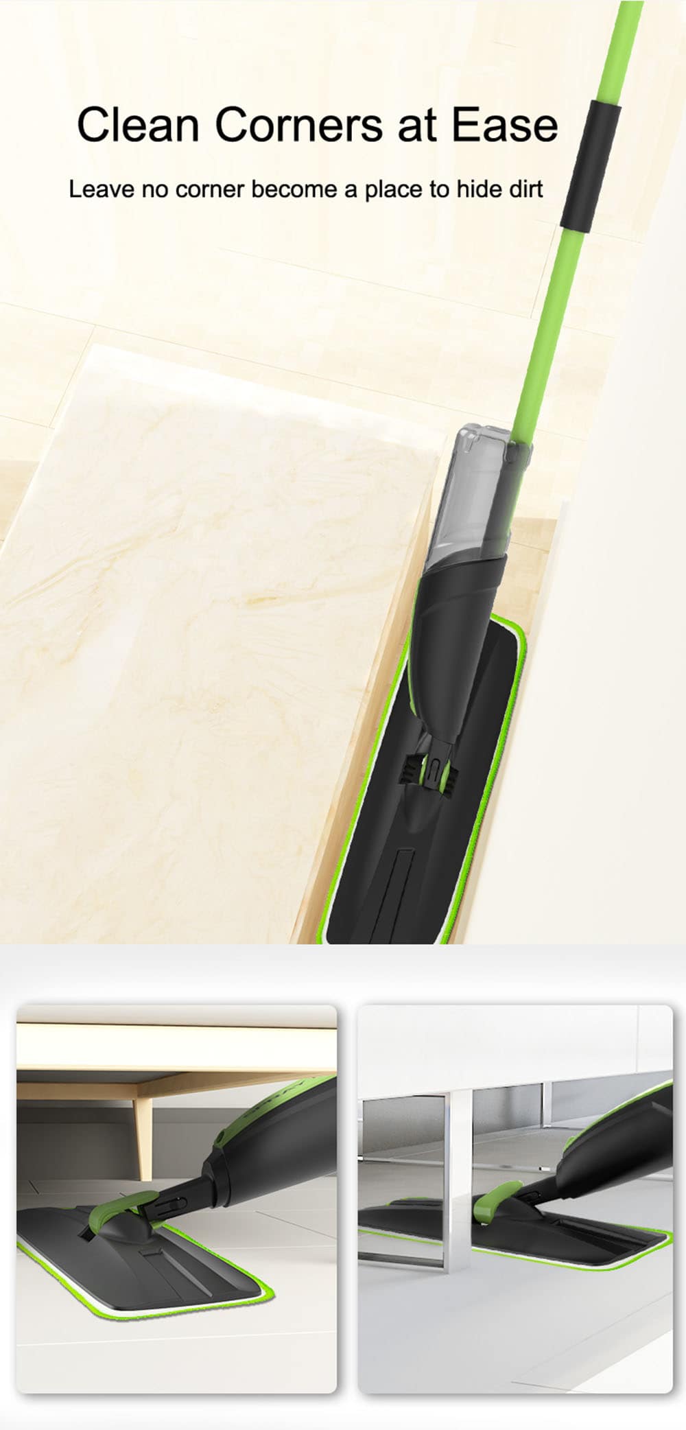 Pooda TB100 Spray Mop- Yellow Green Pooda TB100 Spray Mop- Yellow Green