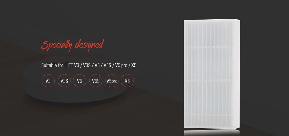 Professional Ultimate HEPA Filter ILIFE Robot Vacuum Cleaner Accessories- White Professional Ultimate HEPA Filter ILIFE Robot Vacuum Cleaner Accessories- White