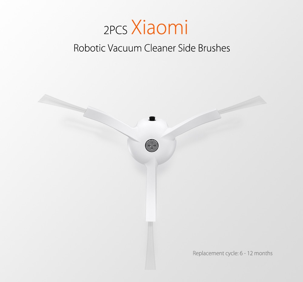 Robotic Vacuum Cleaner Side Brushes for Xiaomi Sweeper Accessories- White Robotic Vacuum Cleaner Side Brushes for Xiaomi Sweeper Accessories- White