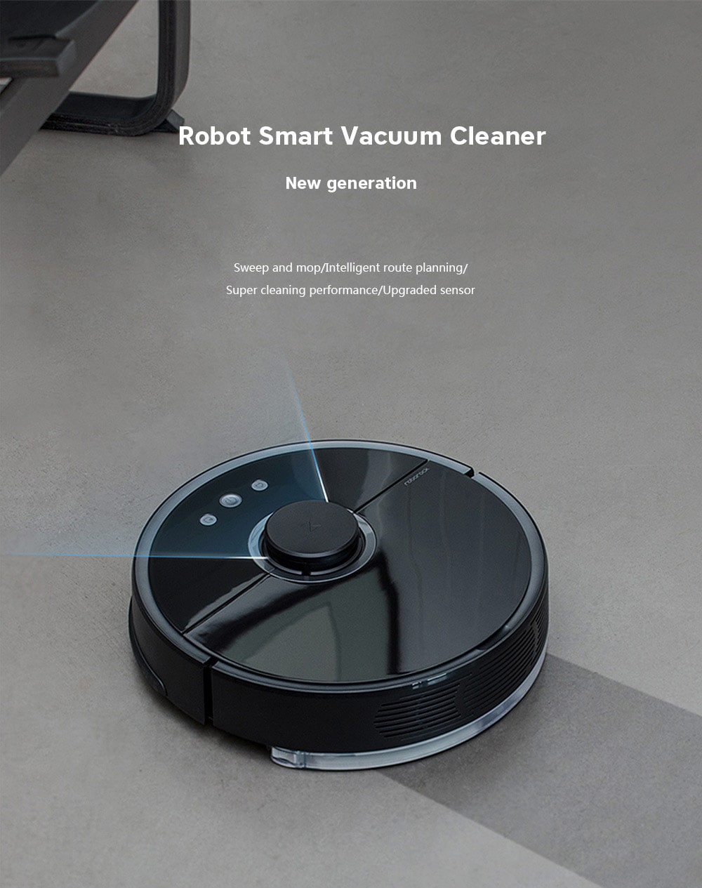 Roborock S55 Smart Vacuum Cleaner Intelligent Sensor System Path Planning- Black EU Plug Roborock S55 Smart Vacuum Cleaner Intelligent Sensor System Path Planning- Black EU Plug