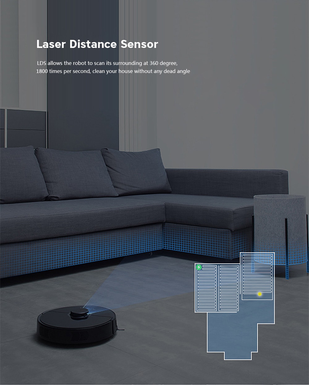 Roborock S55 Smart Vacuum Cleaner Intelligent Sensor System Path Planning- Black EU Plug Roborock S55 Smart Vacuum Cleaner Intelligent Sensor System Path Planning- Black EU Plug
