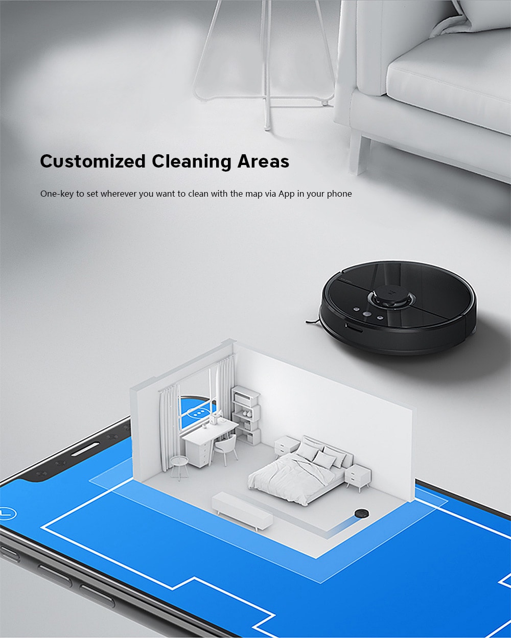 Roborock S55 Smart Vacuum Cleaner Intelligent Sensor System Path Planning- Black EU Plug Roborock S55 Smart Vacuum Cleaner Intelligent Sensor System Path Planning- Black EU Plug