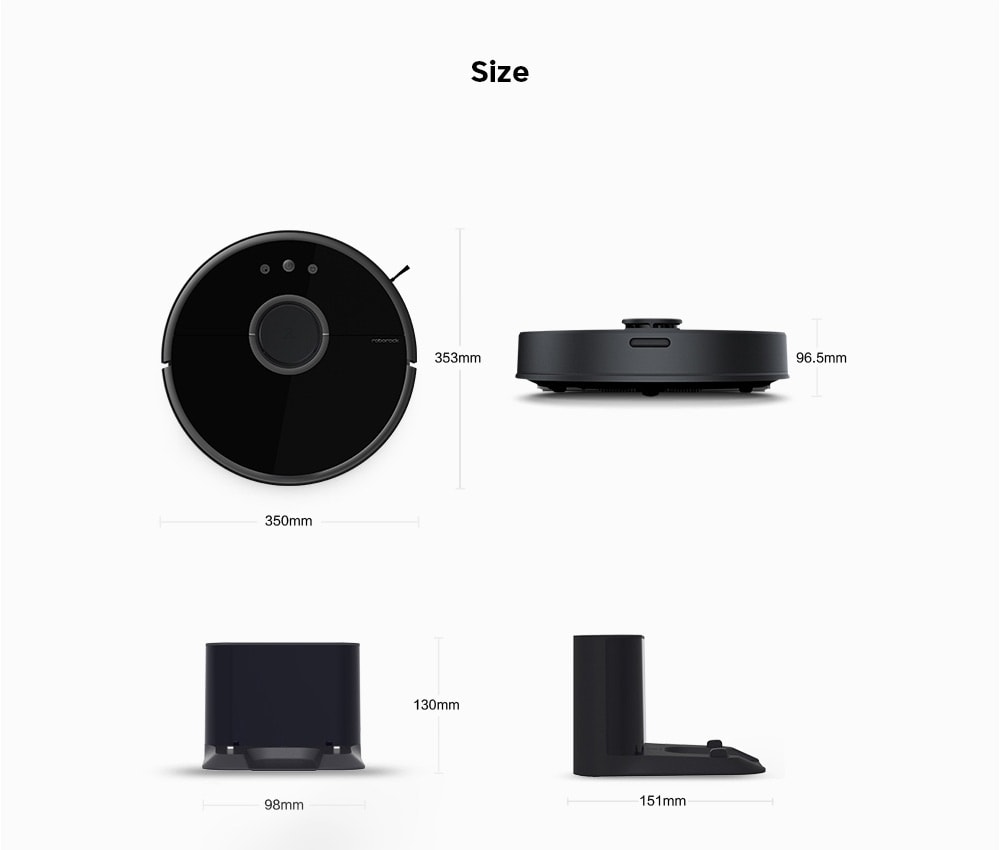 Roborock S55 Smart Vacuum Cleaner Intelligent Sensor System Path Planning- Black EU Plug Roborock S55 Smart Vacuum Cleaner Intelligent Sensor System Path Planning- Black EU Plug