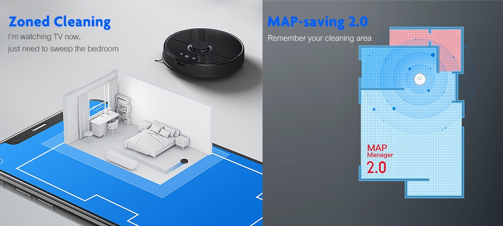 Roborock S55 Smart Robotic Vacuum Cleaner Intelligent Household Sweeper- Black Roborock S55 Smart Robotic Vacuum Cleaner Intelligent Household Sweeper- Black