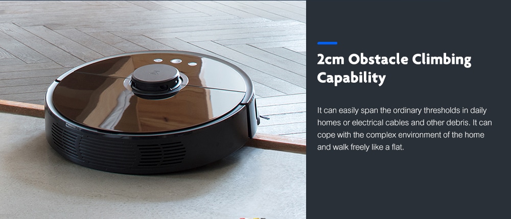 Roborock S55 Smart Robotic Vacuum Cleaner Intelligent Household Sweeper- Black Roborock S55 Smart Robotic Vacuum Cleaner Intelligent Household Sweeper- Black