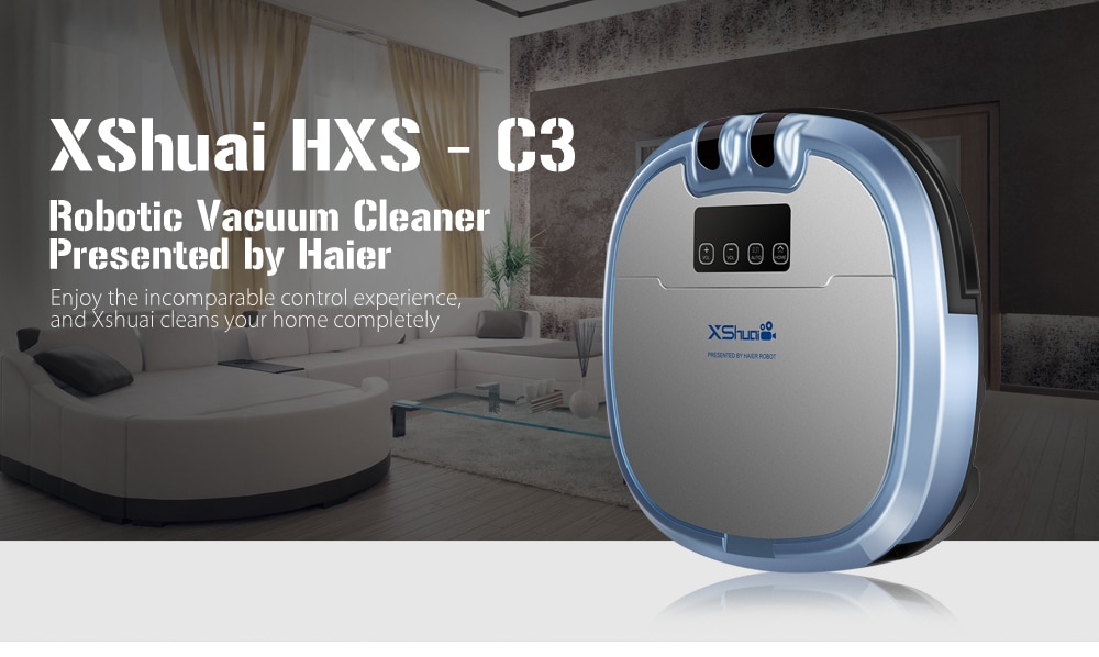 XShuai HXS - C3 Robotic Vacuum Cleaner Automatic Remote Control Cleaning Robot with Camera for Pet Dog Cat Hair- Blue EU Plug XShuai HXS - C3 Robotic Vacuum Cleaner Automatic Remote Control Cleaning Robot with Camera for Pet Dog Cat Hair- Blue EU Plug