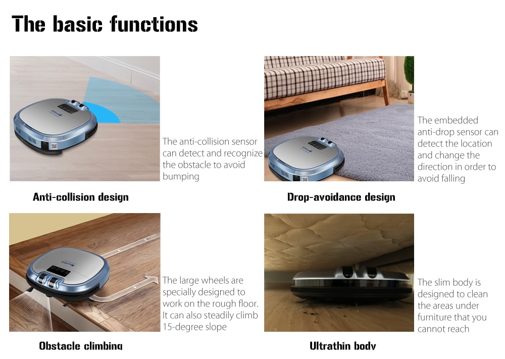 XShuai HXS - C3 Robotic Vacuum Cleaner Automatic Remote Control Cleaning Robot with Camera for Pet Dog Cat Hair- Blue EU Plug XShuai HXS - C3 Robotic Vacuum Cleaner Automatic Remote Control Cleaning Robot with Camera for Pet Dog Cat Hair- Blue EU Plug