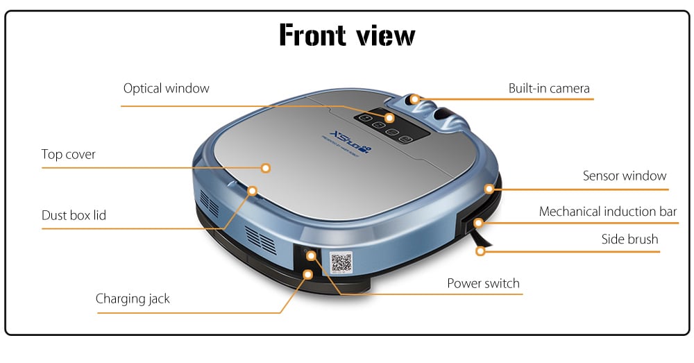XShuai HXS - C3 Robotic Vacuum Cleaner Automatic Remote Control Cleaning Robot with Camera for Pet Dog Cat Hair- Blue EU Plug XShuai HXS - C3 Robotic Vacuum Cleaner Automatic Remote Control Cleaning Robot with Camera for Pet Dog Cat Hair- Blue EU Plug