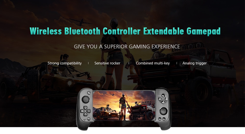 STK - 7007 Wireless Bluetooth Controller Extendable Gamepad- Red and blue STK - 7007 Wireless Bluetooth Controller Extendable Gamepad- Red and blue