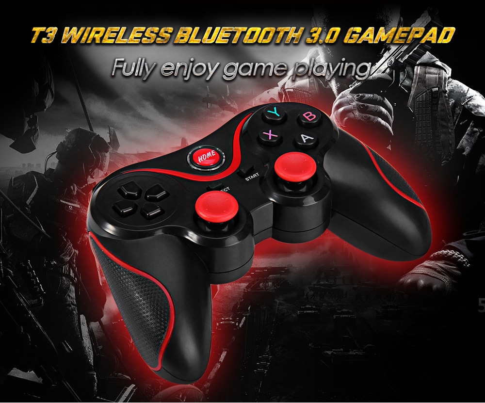 T3 Wireless Bluetooth 3.0 Gamepad Gaming Controller for Android System- Black T3 Wireless Bluetooth 3.0 Gamepad Gaming Controller for Android System- Black